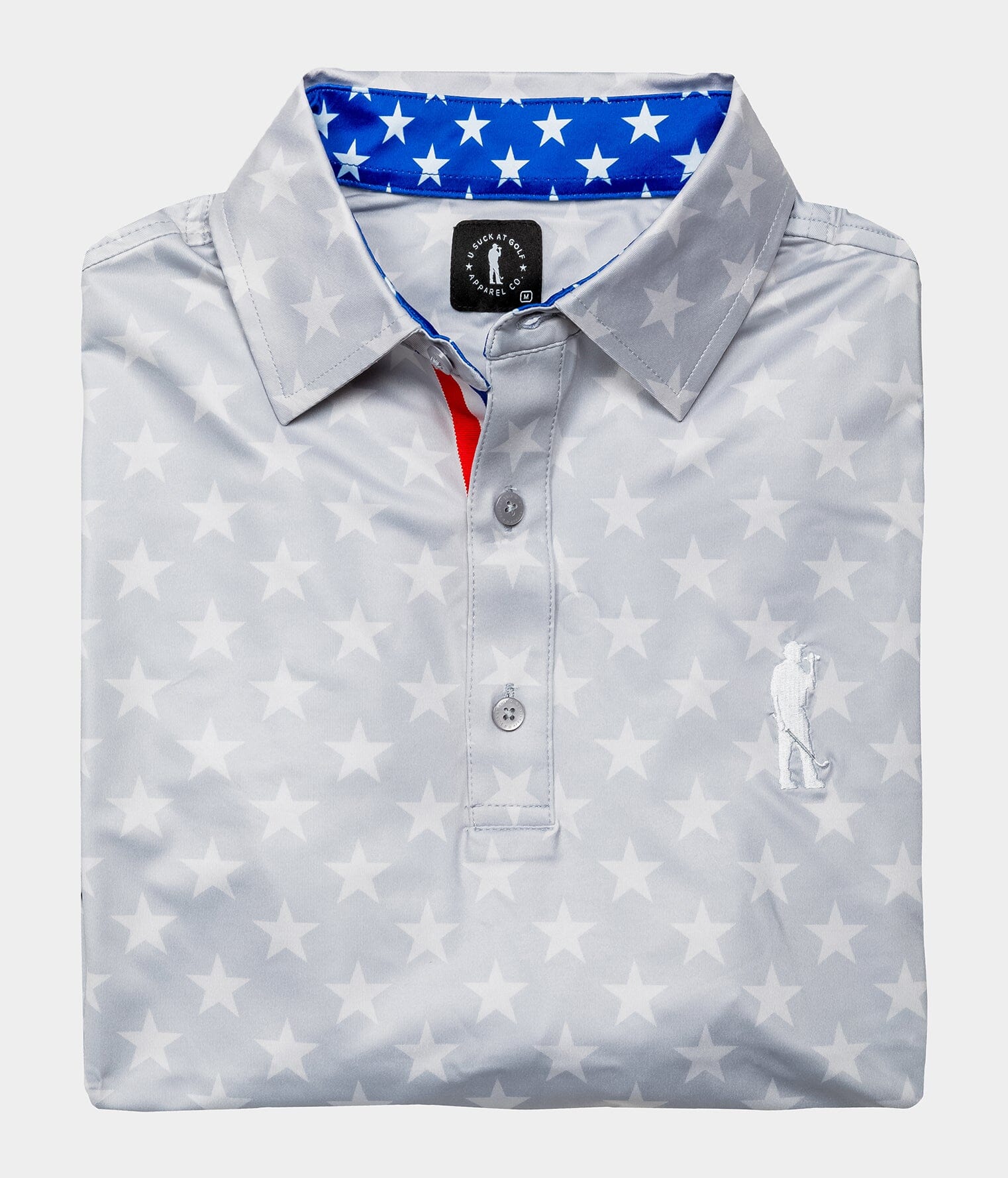 Stars and 2024 stripes golf shirt